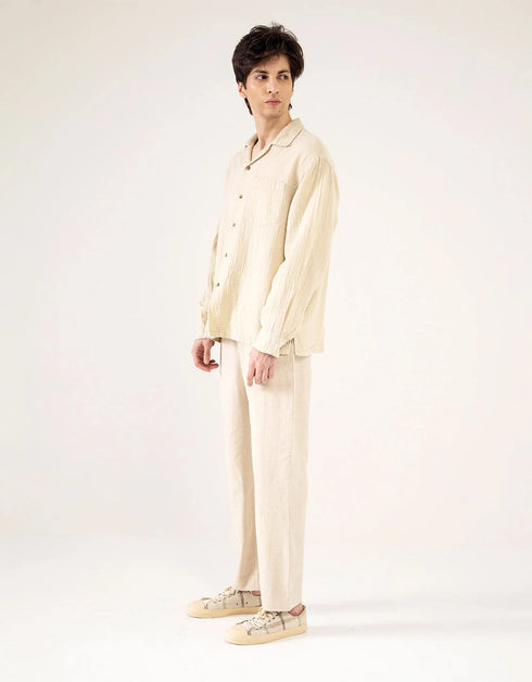 MUSLIN CAMP COLLAR SHIRT